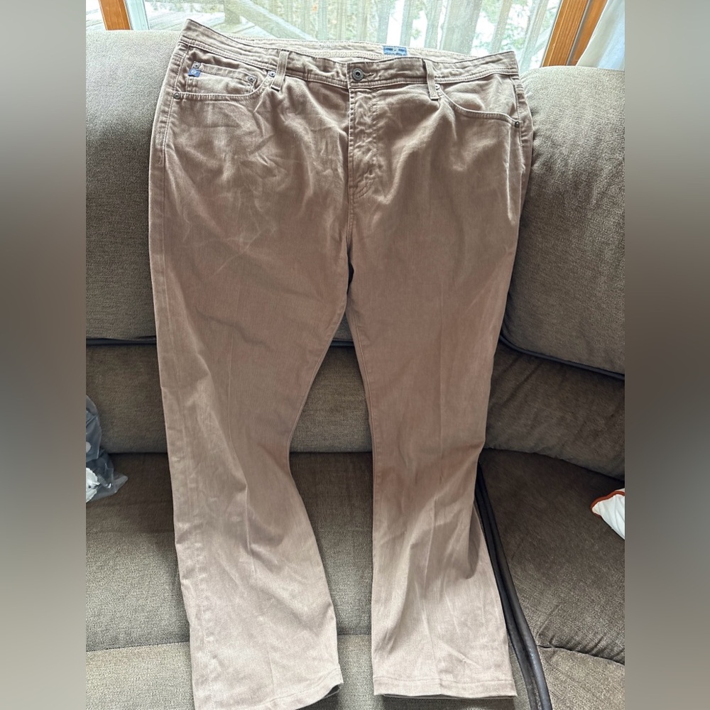 AG Adriano Goldschmied The Everett Slim Straight Jeans Brown Men's 38x32”stretch